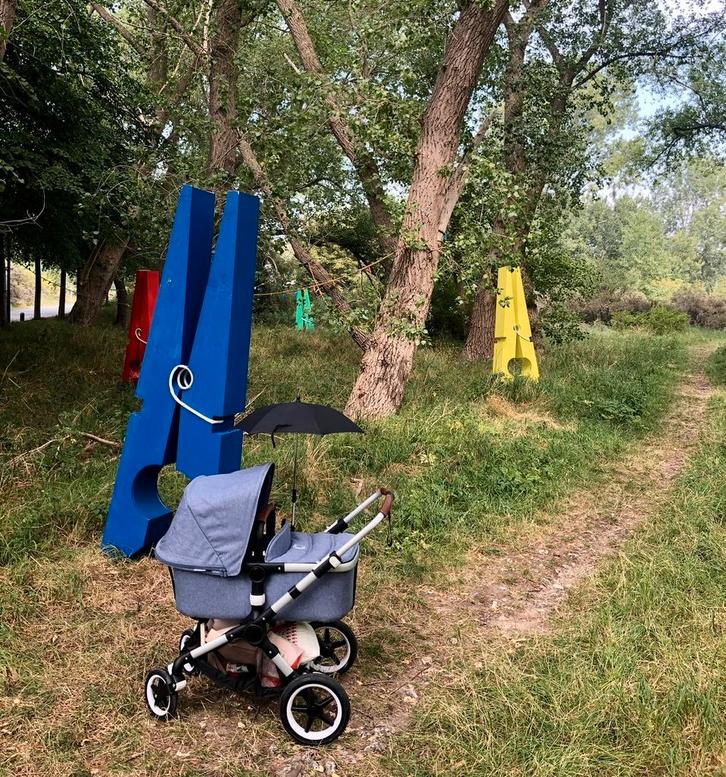 Bugaboo Fox 3 blauw gemêleerd met accessoires, Enfants & Bébés, Poussettes & Combinaisons, Utilisé, Poussette combi, Bugaboo, Voiture duo