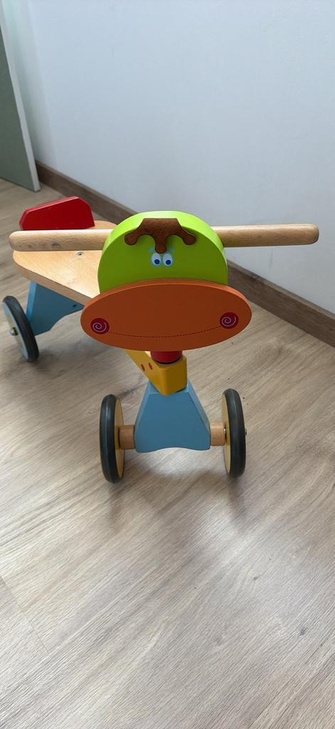 Houten loopfiets, Ophalen, Gebruikt