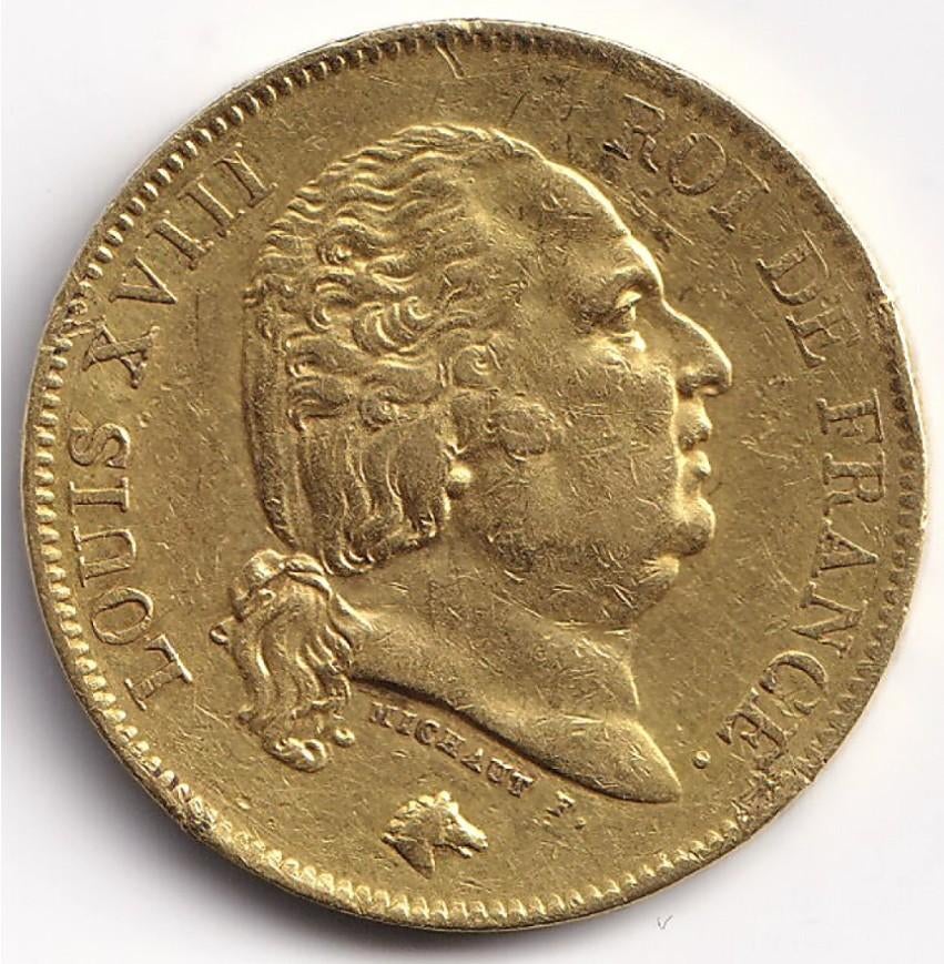 France 40 francs (Q/Perpignan) 12,9 grammes 21,6 carats Au, Envoi, France, Monnaie en vrac, Or