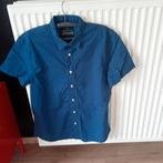 Donker blauw heren hemd maat L, Ophalen, Blauw