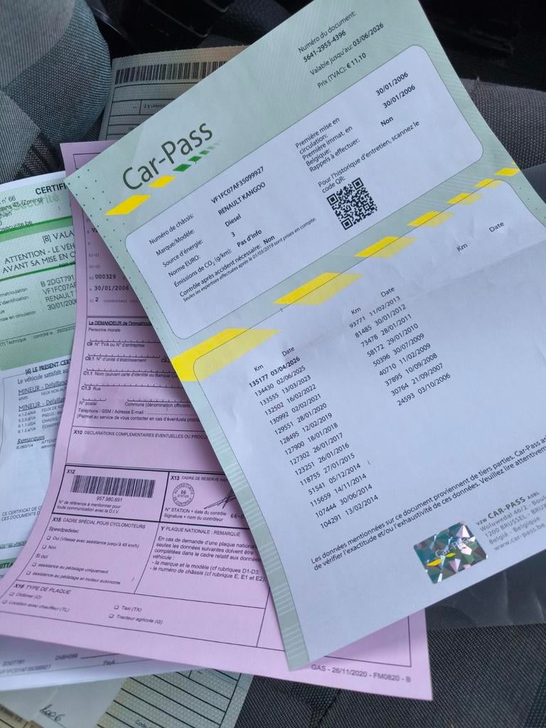 Renault Kangoo Diesel 1.5 DCi , 135000km , gekeurd , 2006, Achat, Entreprise, 2 places, 5 portes