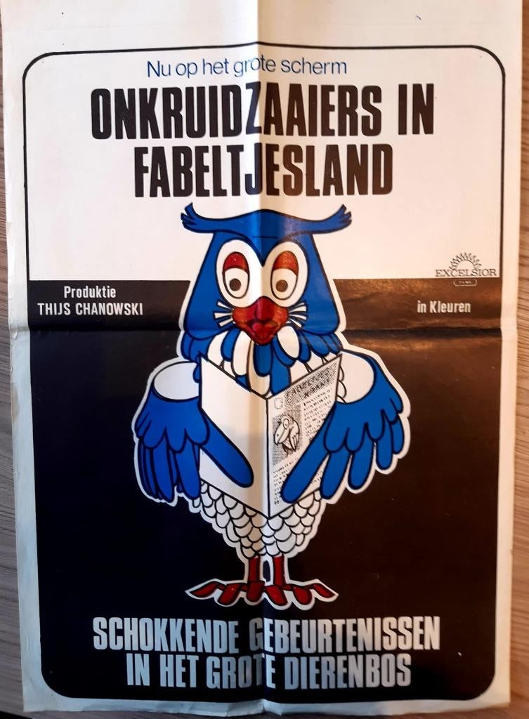 Filmposter Fabeltjeskrant, origineel, Verzamelen, Posters, Gebruikt, Film en Tv, A1 t/m A3, Rechthoekig Staand, Ophalen of Verzenden