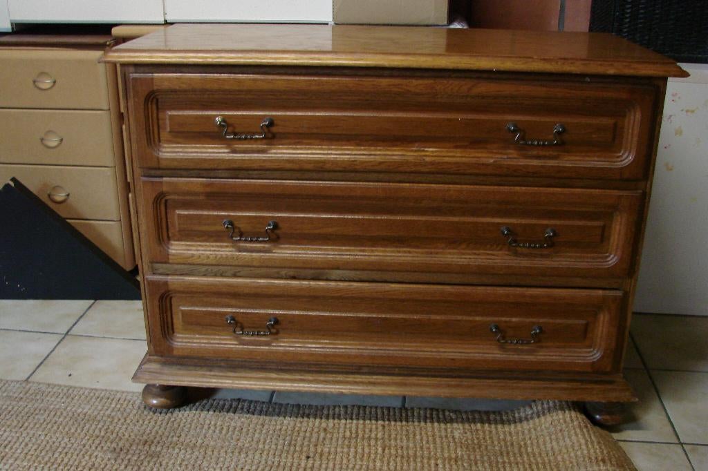 vintage: eiken ladenkast, Huis en Inrichting, Ophalen, Gebruikt, 100 tot 150 cm, Eik