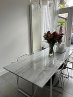 Marmeren eettafel Furnified, Huis en Inrichting, Tafels | Eettafels, Ophalen, Overige materialen, Gebruikt, 200 cm of meer