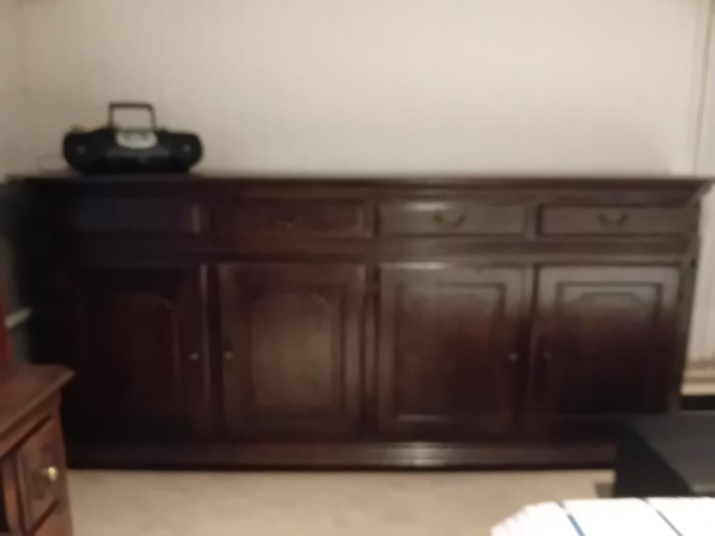 dressoir eik4 deurs eik massief 293 lang ,60 diep , 125 hoog, Huis en Inrichting, Kasten | Dressoirs, Ophalen, Zo goed als nieuw