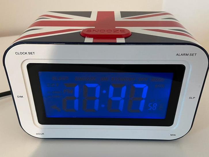 Radio-réveil Bigben, Uk, Electroménager, Réveils, Comme neuf, Digital, Enlèvement ou Envoi