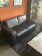 Zwarte lederen tweezit, Ophalen, Zo goed als nieuw