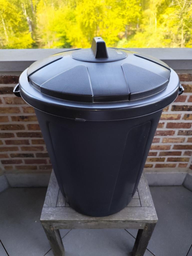 Grote nieuwe plastieken prullenbak, zwart 50x60, Enlèvement