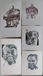 BURSSENS Jan "Voor God verloren" - map 5 met zeefdrukken, Ophalen of Verzenden