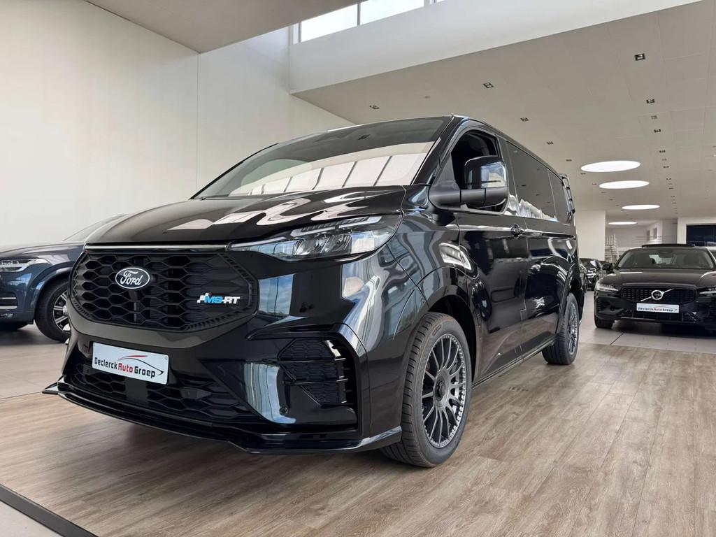 Ford Transit Custom DUBBELE CABINE*MS-RT*2.0D 170PK AUTOMAAT, Auto's, 4 cilinders, USB, Zwart, Leder