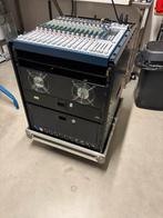 Professionele PA-set met mengpaneel en flightcase, Enlèvement, Comme neuf, 10 à 20 canaux, Entrée micro
