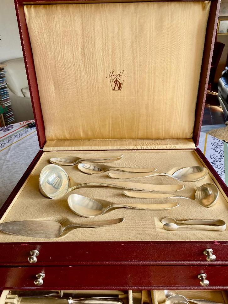 Ménagère à couverts "MARTIN", Maison & Meubles, Cuisine | Couverts, Utilisé, Ensemble de couverts, Argent, Résiste au lave-vaisselle