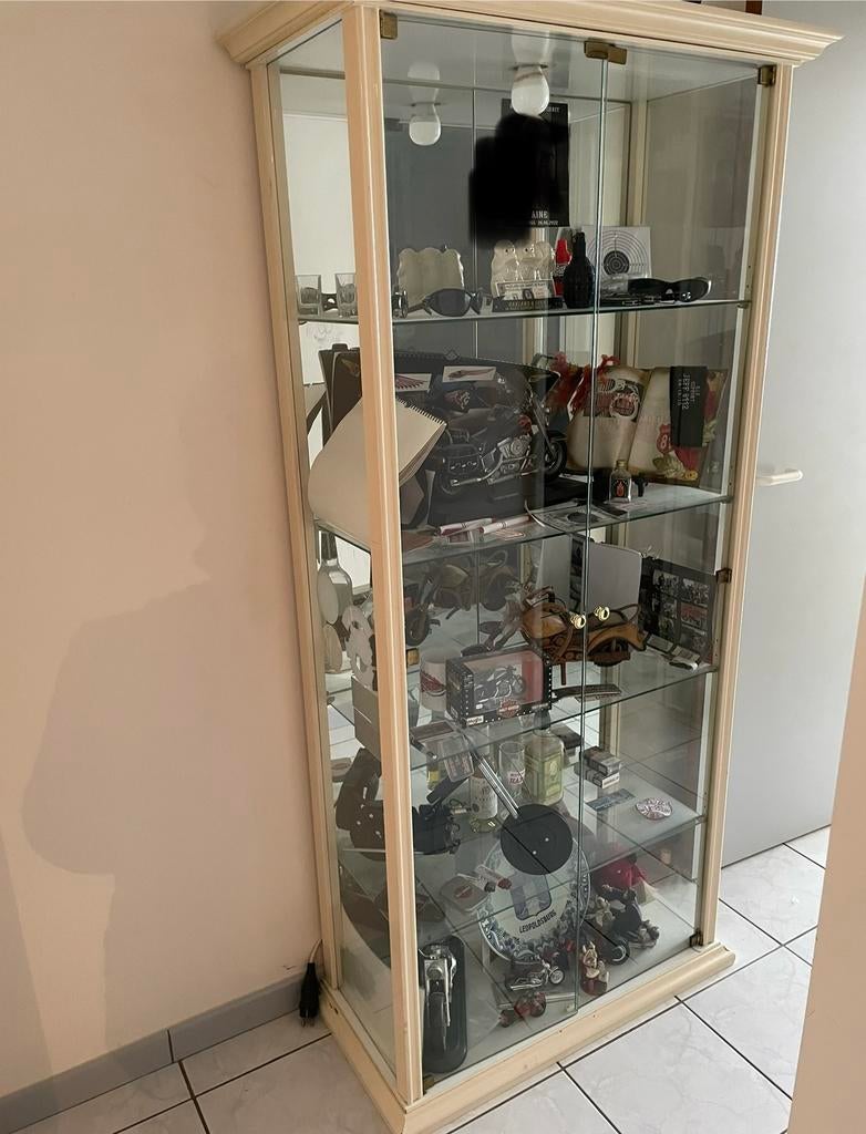 Glazen glas Vitrinekast vensterkast Perfect voor Collecties, Huis en Inrichting, Kasten | Vitrinekasten, Ophalen, Met deur(en)