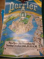1982 marathon new york officiele affiche perrier, Collections, Posters & Affiches, Enlèvement ou Envoi, Utilisé, Rectangulaire vertical
