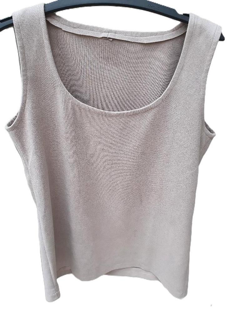 Grijs-beige topje maat S/M, Vêtements | Femmes, Tops, Porté, Taille 36 (S), Beige, Sans manches, Enlèvement ou Envoi
