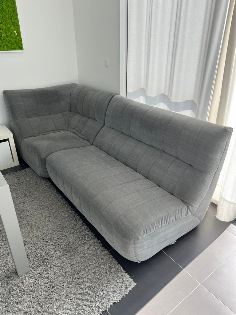 Canapé 2 modules en tissu, 200 à 250 cm, Enlèvement, Utilisé, Tissus