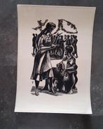 Linosnede bruiloft te Kana 1964 door Frank-Ivo Van Damme, Antiek en Kunst, Ophalen of Verzenden