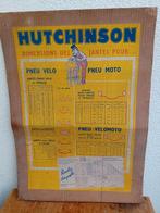 Vintage poster Hutchinson fietsbanden. Afmetingen 54x39 cm, Hobby en Vrije tijd, Ophalen of Verzenden