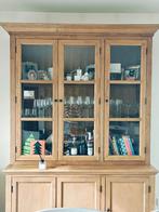 Landelijke vitrinekast klassieke eik, Ophalen, 200 cm of meer, 150 tot 200 cm, Eikenhout