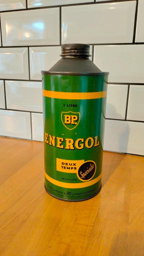 1L huile 2 temps BP Energol vide, Collections, Marques & Objets publicitaires
