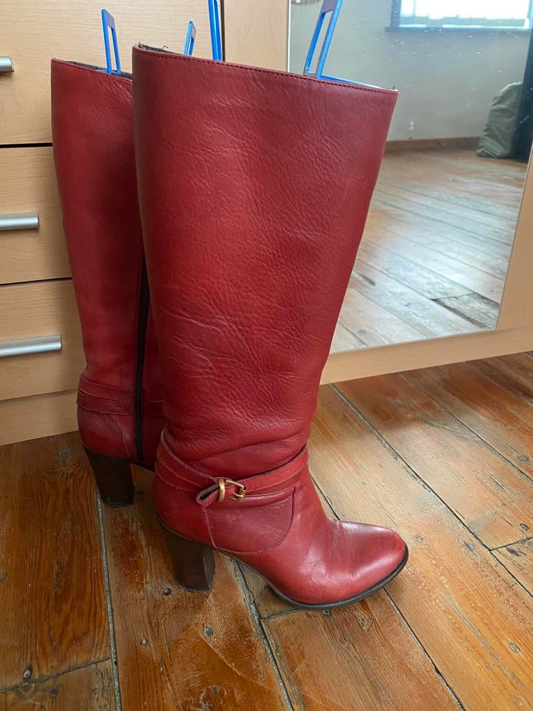 Laarzen.maat 37.rood - bordeaux, Ophalen, Zo goed als nieuw, Rood