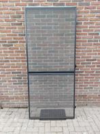 vliegendeur ‘Elegance’ (Livarti) met opbouwkader en deurpomp, Doe-het-zelf en Bouw, Ophalen, Gebruikt, 80 tot 100 cm, Hordeur