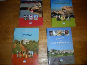 4 reisboekjes : Spanje, Griekenland, Noorwegen, Z.Frankrijk