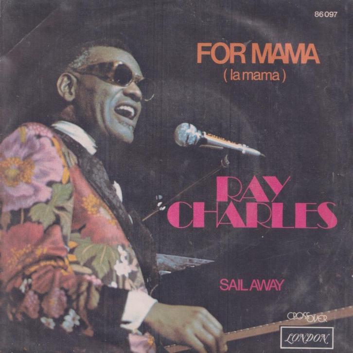 Ray Charles – For mama / Sail away - Single, CD & DVD, Vinyles Singles, Utilisé, Single, R&B et Soul, 7 pouces, Enlèvement ou Envoi