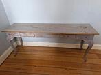 houten sidetable/console polychroom grijs met 4 kleine lades, Ophalen, Zo goed als nieuw