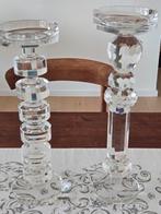 Deux magnifiques chandeliers cristal super moderne signé Sia, Antiquités & Art, Enlèvement ou Envoi, Cristal