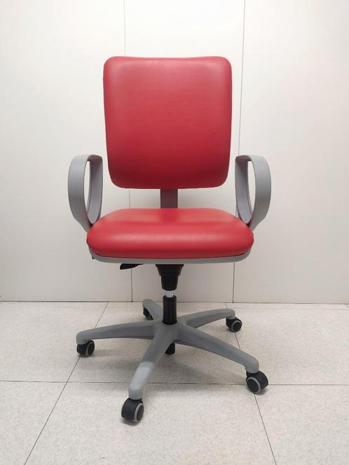 Bureaustoel rood/grijs ARESLINE, Huis en Inrichting, Bureaustoelen, Zo goed als nieuw, Bureaustoel, Rood, Ophalen of Verzenden