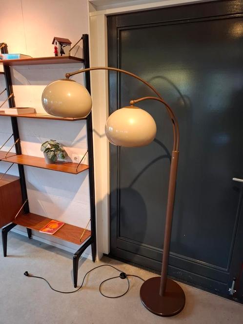 Dijkstra dubbele boog vloerlamp, Huis en Inrichting, Lampen | Vloerlampen, Gebruikt, 150 tot 200 cm, Kunststof, Metaal, Ophalen of Verzenden