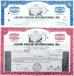 Lazare Kaplan International (Diamantsector) Inc. 1973 & 1979, Postzegels en Munten, Aandelen en Waardepapieren, Ophalen of Verzenden