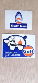 2x sticker Gulf - Gulf Gas + Gulf dealers, Verzamelen, Ophalen of Verzenden, Bedrijf of Vereniging