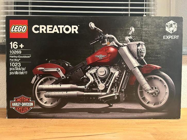 Lego Creator Expert 10269 - Harley-Davidson Fat Boy, Kinderen en Baby's, Speelgoed | Duplo en Lego, Zo goed als nieuw, Lego, Complete set