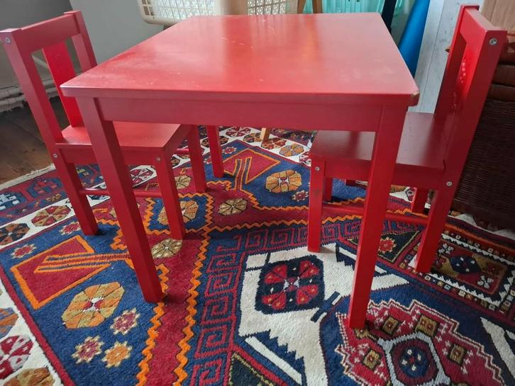 Table et chaises en bois pour enfants Ikea Kritter, Enfants & Bébés, Chambre d'enfant | Tables & Chaises, Utilisé, Table(s) et Chaise(s)