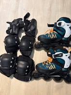 Skeeler rolschaatsen met bescherming, Sport en Fitness, Ophalen, Verstelbaar, Zo goed als nieuw, Bescherming