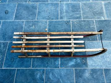 oude houten slee 120 cm - made in GDR / Oost- Duitsland beschikbaar voor biedingen