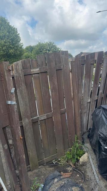Schutting gratis met tuindeur 6 meter verd nodig staat geb, Enlèvement