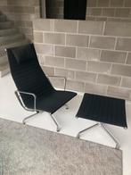 Vitra aluminium lounge chair + ottoman charles eames hopsak, Huis en Inrichting, Fauteuils, Ophalen, Zo goed als nieuw, Stof, Design