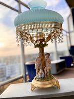 Lampe de table avec personnages en porcelaine, Enlèvement, Utilisé, 50 à 75 cm