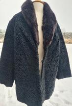 Astrakan 42/44 vintage jas, Zwart, Maat 42/44 (L), Ophalen of Verzenden, Astrakan