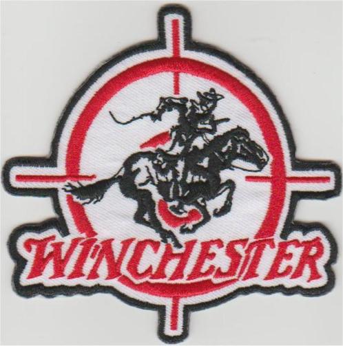 Winchester stoffen opstrijk patch embleem #2, Collections, Vêtements & Patrons, Neuf, Envoi