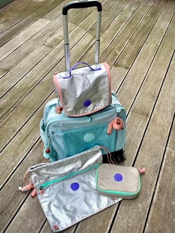 Trolley Kipling metallic néon jeans, 40 à 50 cm, Autres couleurs, Comme neuf, Enlèvement