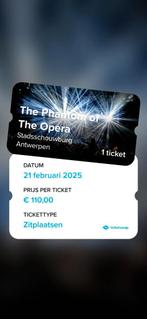 The phantom of the opera, Tickets en Kaartjes