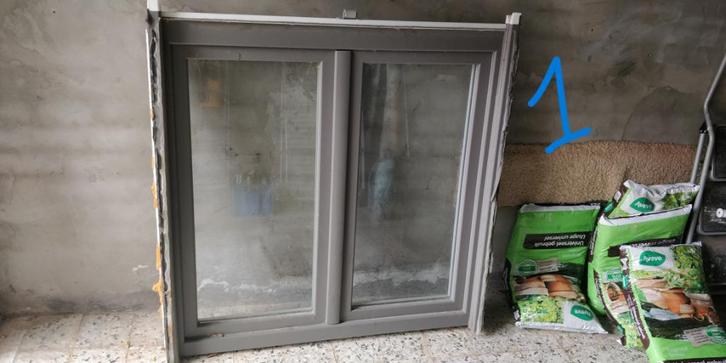 Set van 4 ramen, evt ook apart, Doe-het-zelf en Bouw, Glas en Ramen, Gebruikt, Gevelraam of Ruit, 80 tot 120 cm, 120 tot 160 cm