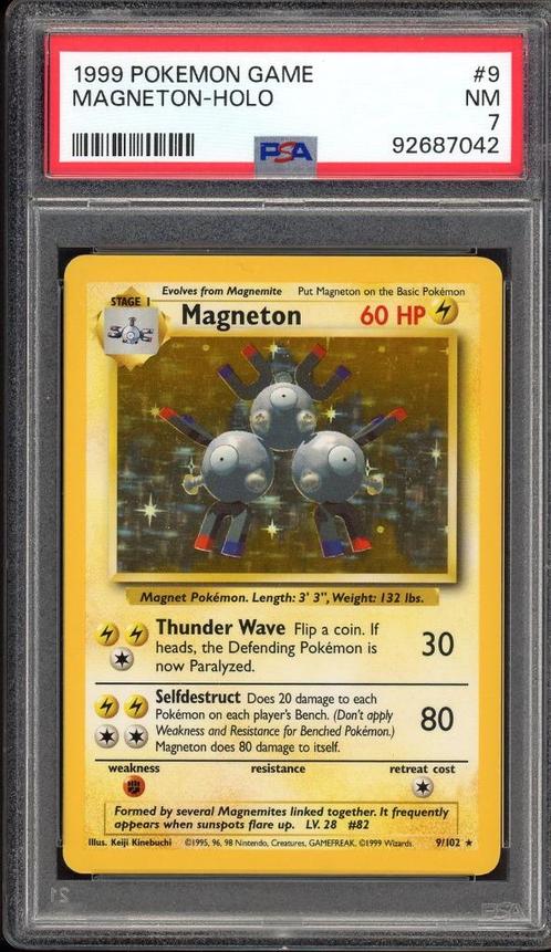 Micro-ondes Holo PSA 7 - 9/102 - Set de base 1999, Hobby & Loisirs créatifs, Jeux de cartes à collectionner | Pokémon, Comme neuf