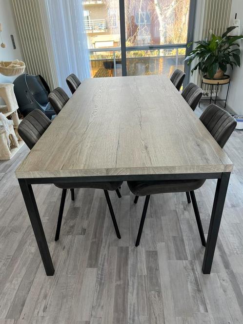 Eettafel met 6 stoelen te koop, Huis en Inrichting, Tafels | Eettafels, Zo goed als nieuw, Ophalen