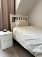Lit et matelas 1 personne, Maison & Meubles, Chambre à coucher | Lits, Enlèvement ou Envoi, Comme neuf, Une personne, Blanc