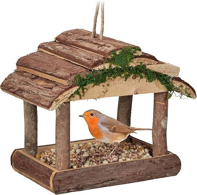 Houten vogelvoederhuis | GRATIS LEVERING, Tuin en Terras, Vogelhuisjes en Vogelbaden, Nieuw, Verzenden